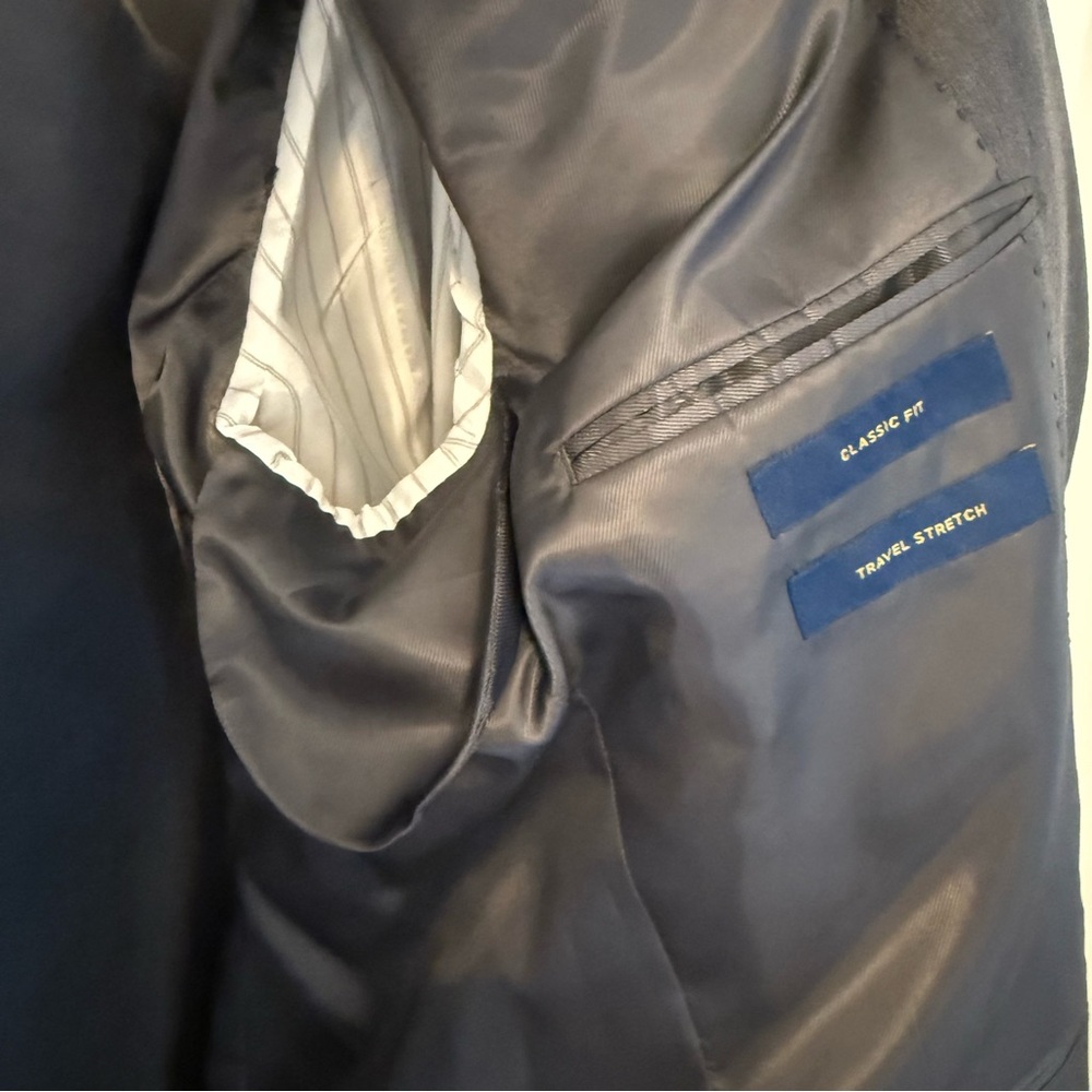 STAFFORD jacket blazer sport Suit coat wool blend stretch charcoal gray 42R - Picture 8 of 15
